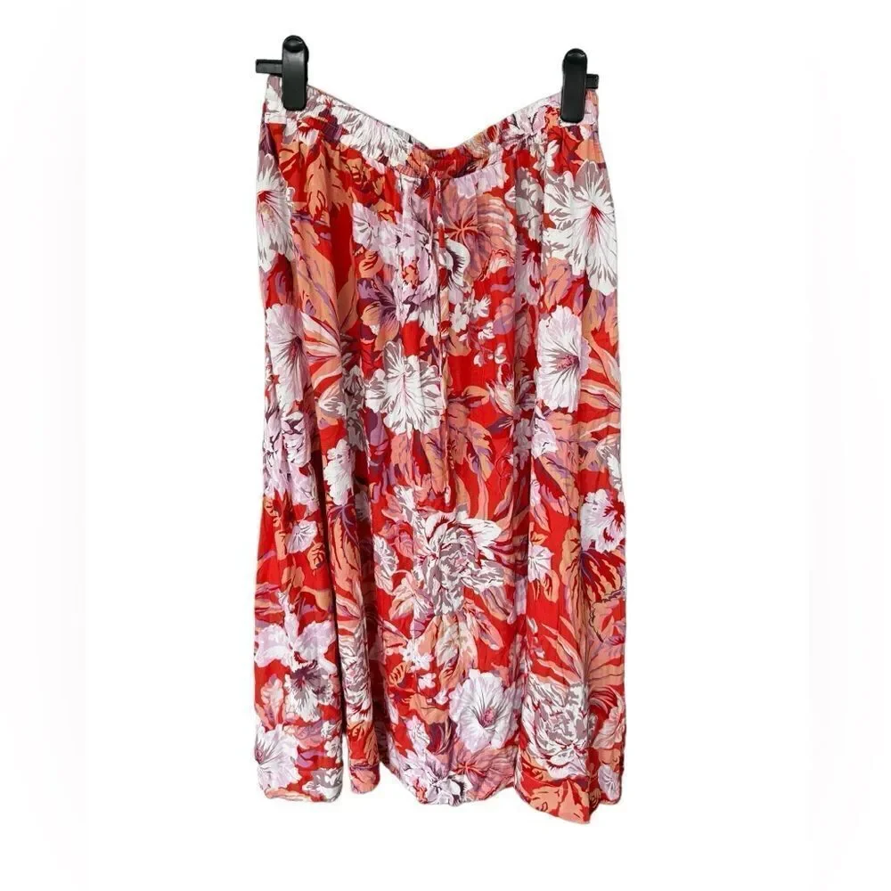 MINKPINK Josie Maxi Skirt In Pink Floral XXL NWT